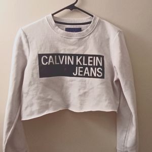 Beautiful Crop Calvin Klein Sweater, very soft